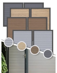 Portail double battant en bois composite sur mesure | Otiva