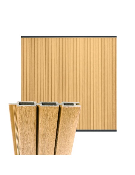 Composiet schutting Boston met verticale latten