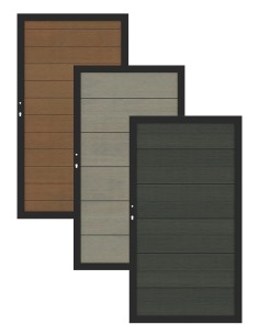 Houtcomposiet deur Platinum | Alu kader, 98 x 180 cm