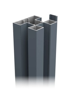 Poteau aluminium 75 x 75 mm pour clôture, 3 hauteurs | Otiva 2