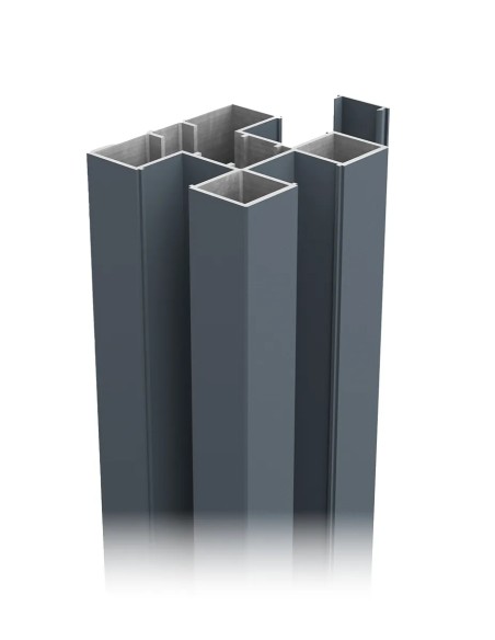 Poteau aluminium Boston pour clôture 75 x 75 mm