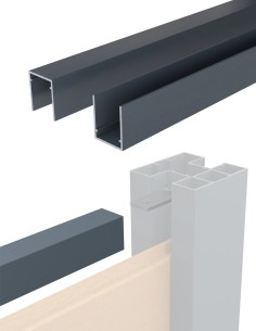 Boven- of onderprofiel tuinscherm Boston alu 175 cm | OTIVA 2
