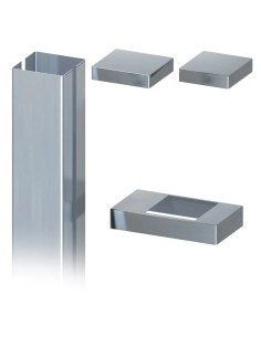 Habillage inox poteau de palissade, 105 ou 193 cm | OTIVA 2