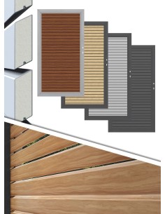 Porte de jardin à lames obliques alu 98 x 180 cm | Otiva