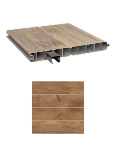 Planche de palissade en PVC Duofuse 250 x 28 mm