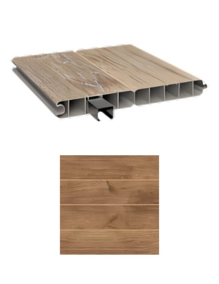 Planche de palissade en PVC Duofuse 250 x 28 mm