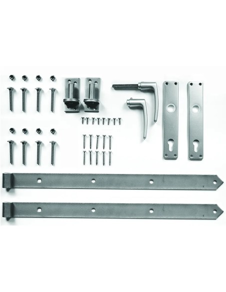 Quincaillerie inox A2 pour porte de jardin pleine