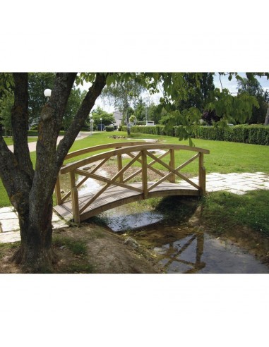 Passerelle de pont en bois courbe