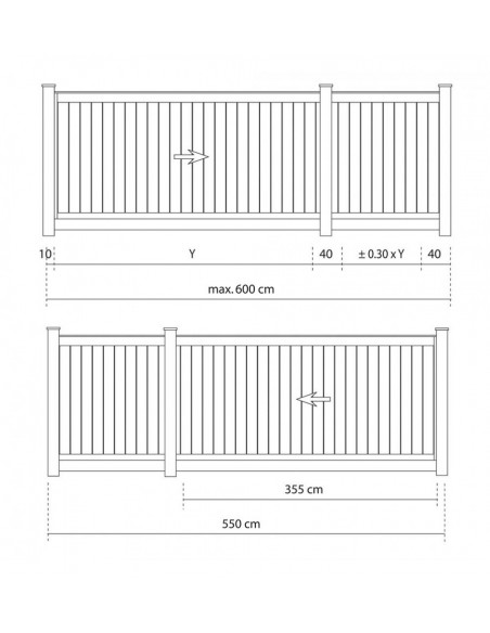 Moderne deur en poort