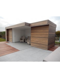 Poolhouse in padouk 2