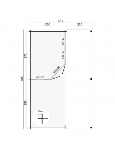 Abri de jardin tonnelle 785 x 510 cm - 40 mm - ±36 m2 2