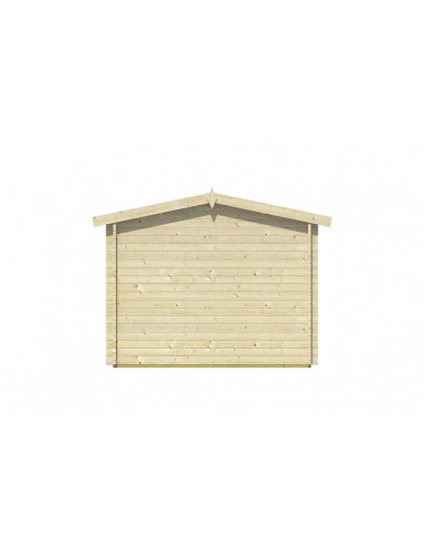 Abri de jardin avec double porte et double fenêtre vitrée 500 x 250 cm - 40 mm - ±11 m2