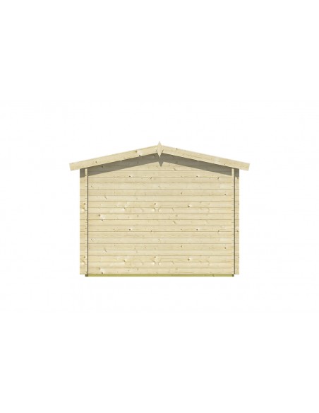 Abri de jardin avec double porte et double fenêtre vitrée 500 x 250 cm - 40 mm - ±11 m2