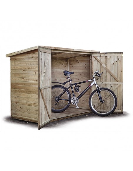 Houten fietsenstallingen