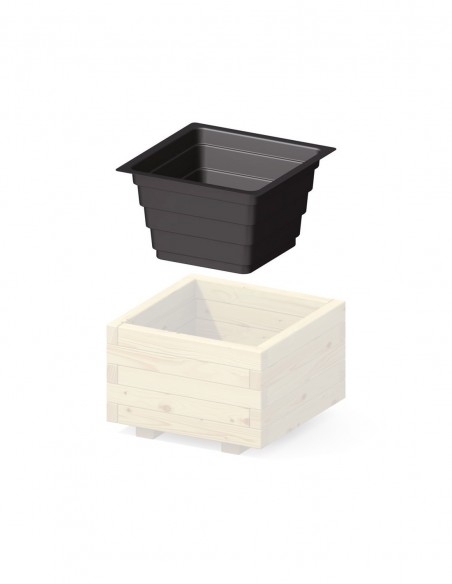 Bac de protection carré pour bac à fleurs