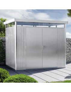 Metalen tuinhuis met dubbele deur 2