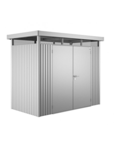 Abri de jardin métallique avec double porte