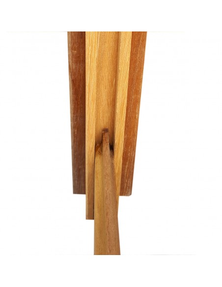 Profil U rainuré en bois exotique