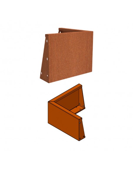 Coins de soutien en acier corten