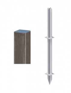 Poteau composite WPC 8,4 cm à visser ou bétonner | Otiva 2