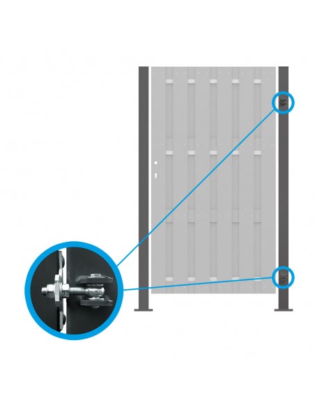 Poteaux acier pour porte et portail
