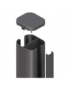 Poteau en aluminium à bétonner 2