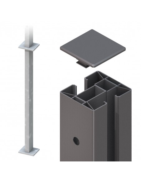 Poteaux à bétonner Clips