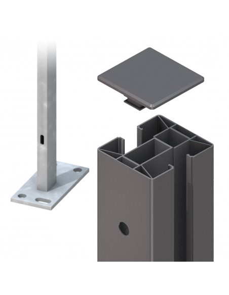 Schroefbare Clips paal