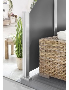 RVS-bekleding voor schuttingpaal, 105 of 193 cm | OTIVA
