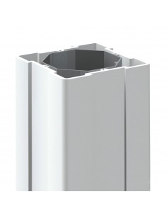 Poteau PVC palissade 80 × 80 mm | noyau métal, 105-240 cm 2