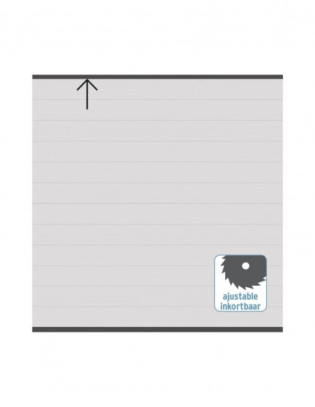 Profil de finition pour palissade en composite, aluminium et thermowood