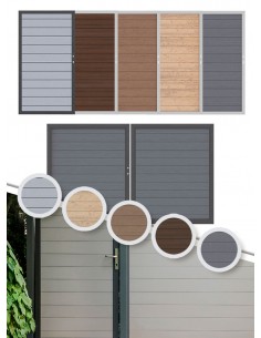 Porte et portail en bois composite