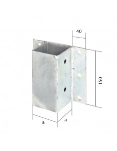 Sabot de poteau mural