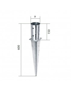 Rond paalhouder met pen