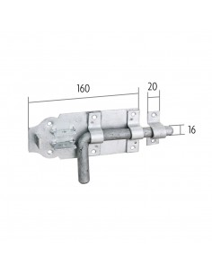 Grand verrou de box bouton