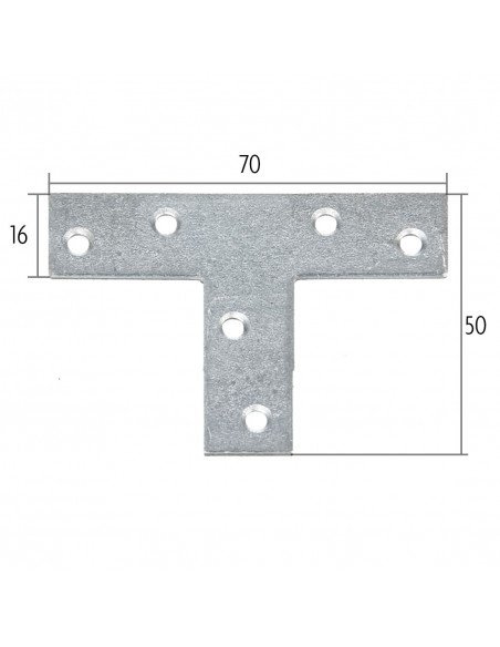 Platine d'assemblage forme en T
