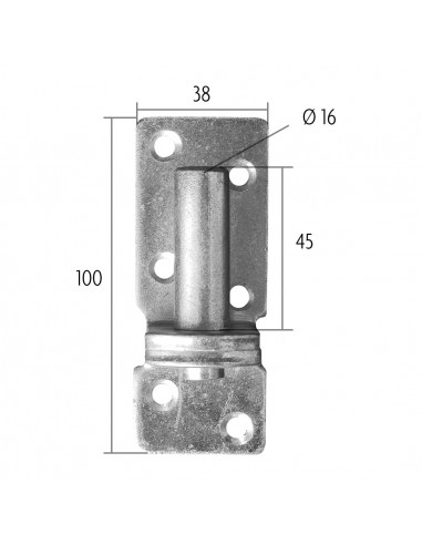 Gond de fixation pour porte