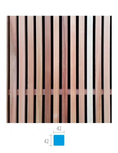 Gevellat voor open gevelbekleding in thermowood grenen 42 × 42 mm