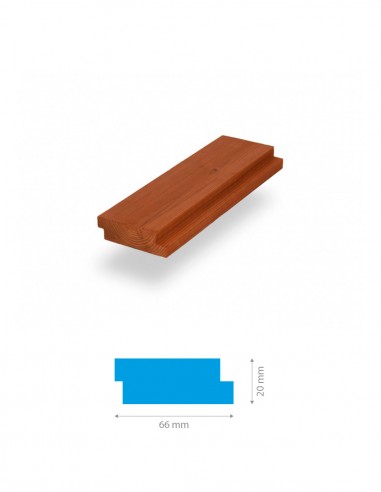 Z-gevelbekleding in thermowood 20 × 66 mm