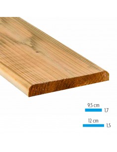 Fines planches en sapin traité imprégné