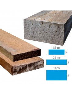 Ongeschaafde exotische houten balken
