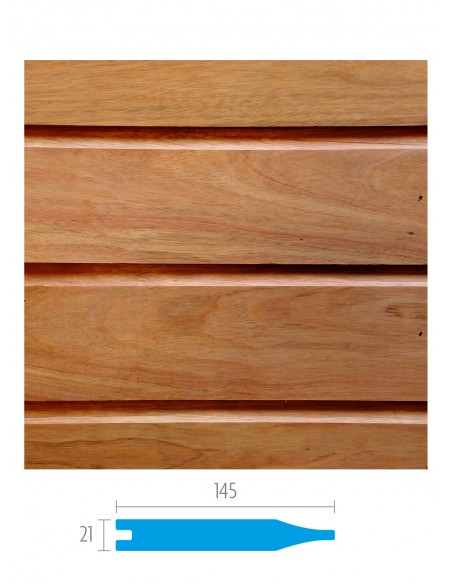 Bekleding in Bangkirai