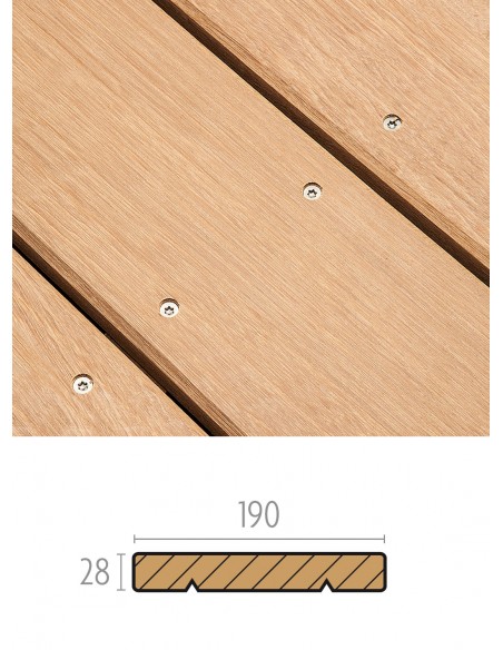 Hardhout terras in Bangkirai - glad