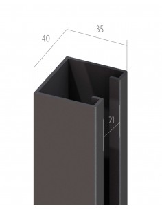 U-montageprofiel voor WPC & Alu 2