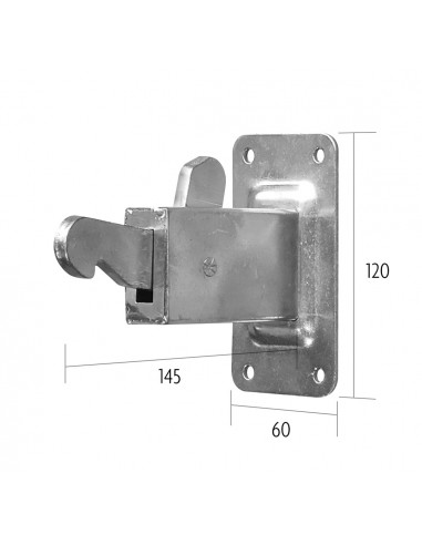 Arrêt de portail à fixation murale