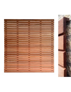 Tuinhout schutting in hardhout lamellen