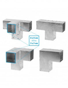 Stalen paalverbinder vierkante paal 7×7 en 9×9 cm | Otiva