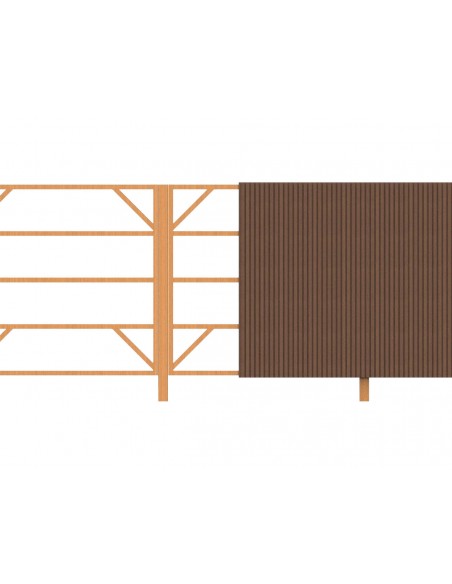 Cadre pour palissade en bois