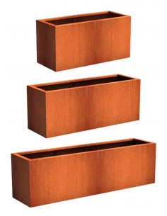 Cortenstaal bloembak rechthoekig