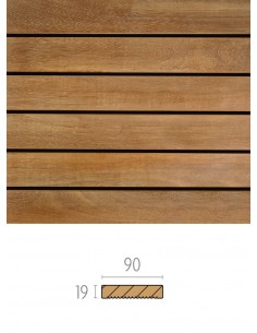 Lame étroite de terrasse bois exotique Bangkirai 19 x 90 mm 2